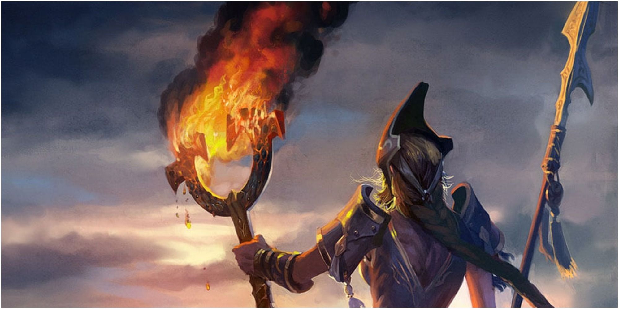 blazing torch art