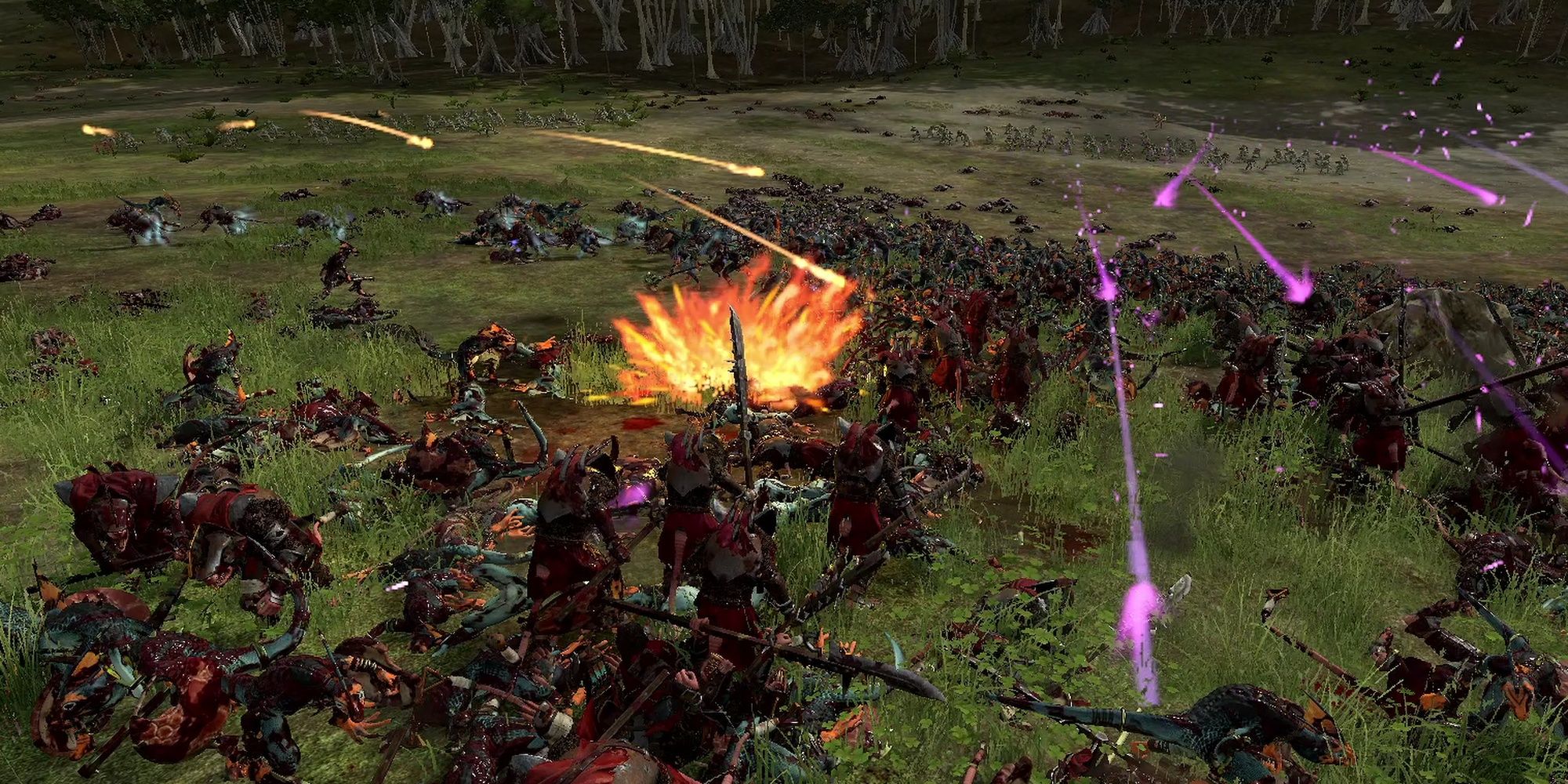 Total War: Warhammer 2 Chameleon Skinks Firing Special Tipped Darts Into Skaven