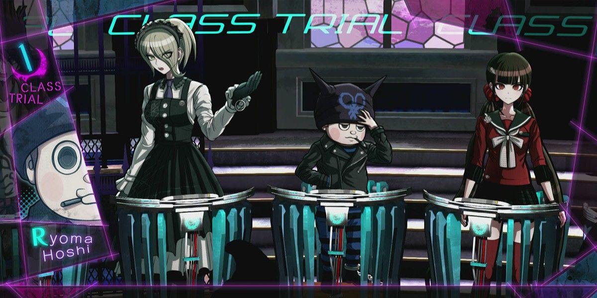 Ryoma, Maki, and Kurumi in trial. 