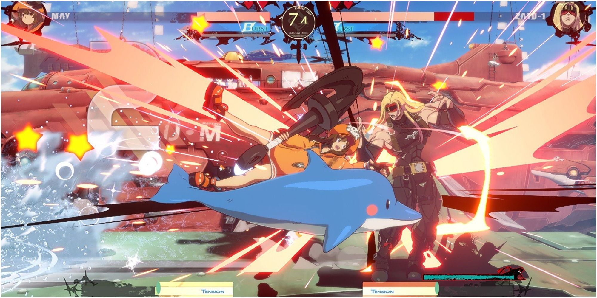 guilty gear mr dolphin attacking