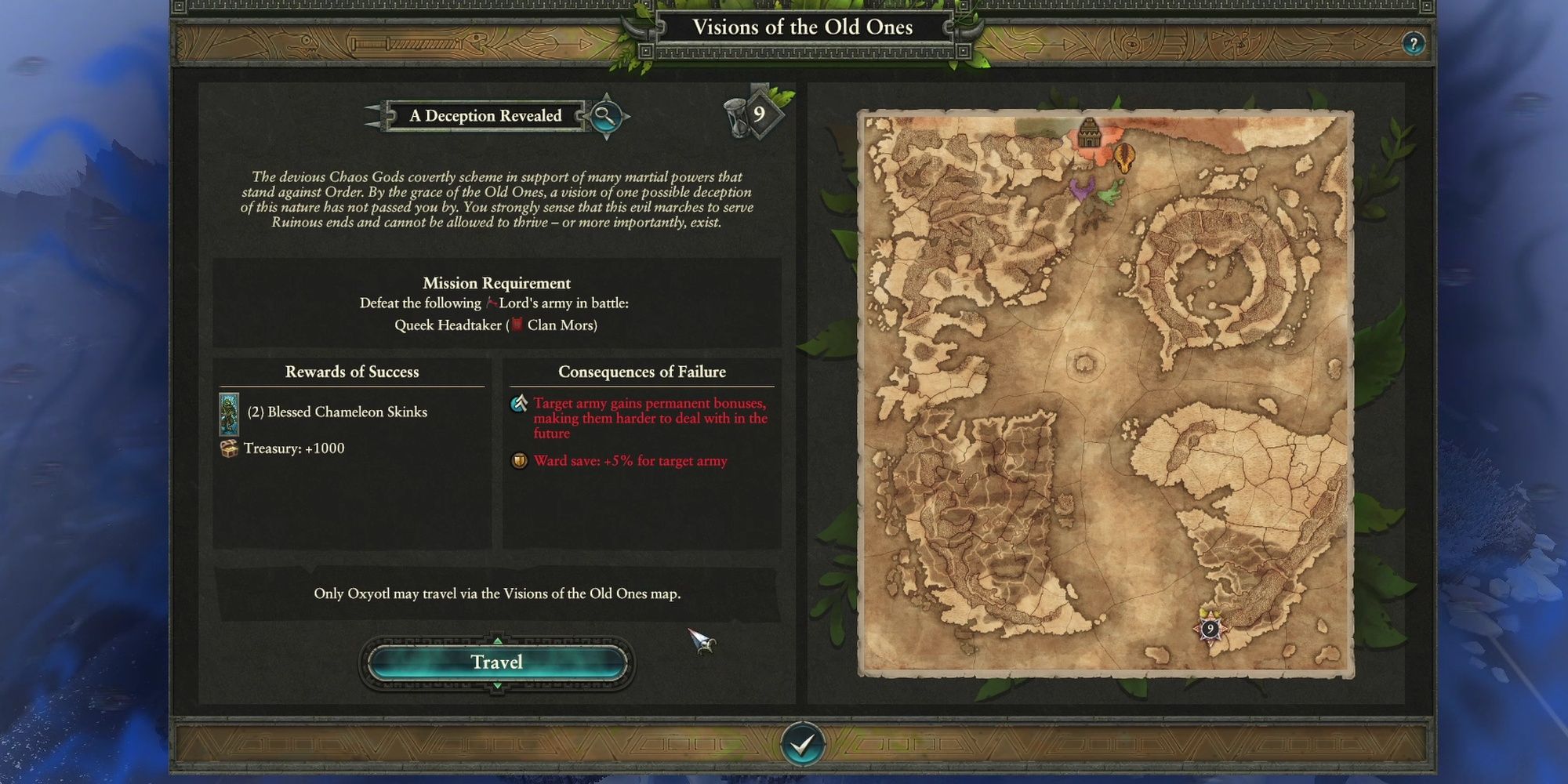 Total War: Warhammer 2 Visions Of The Old Ones Mission Screen