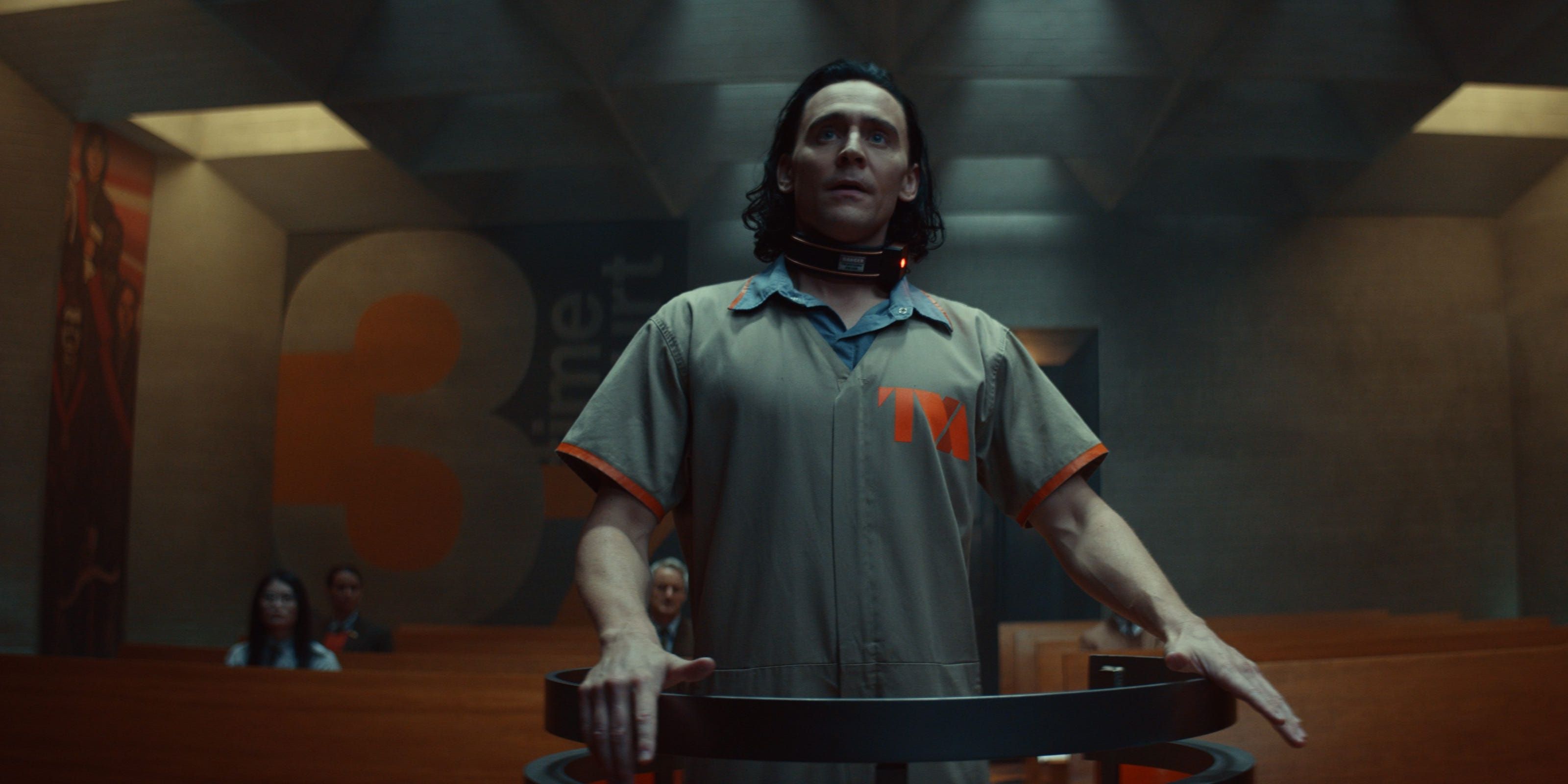 Loki being tried by the TVA for violating the Sacred Timeline