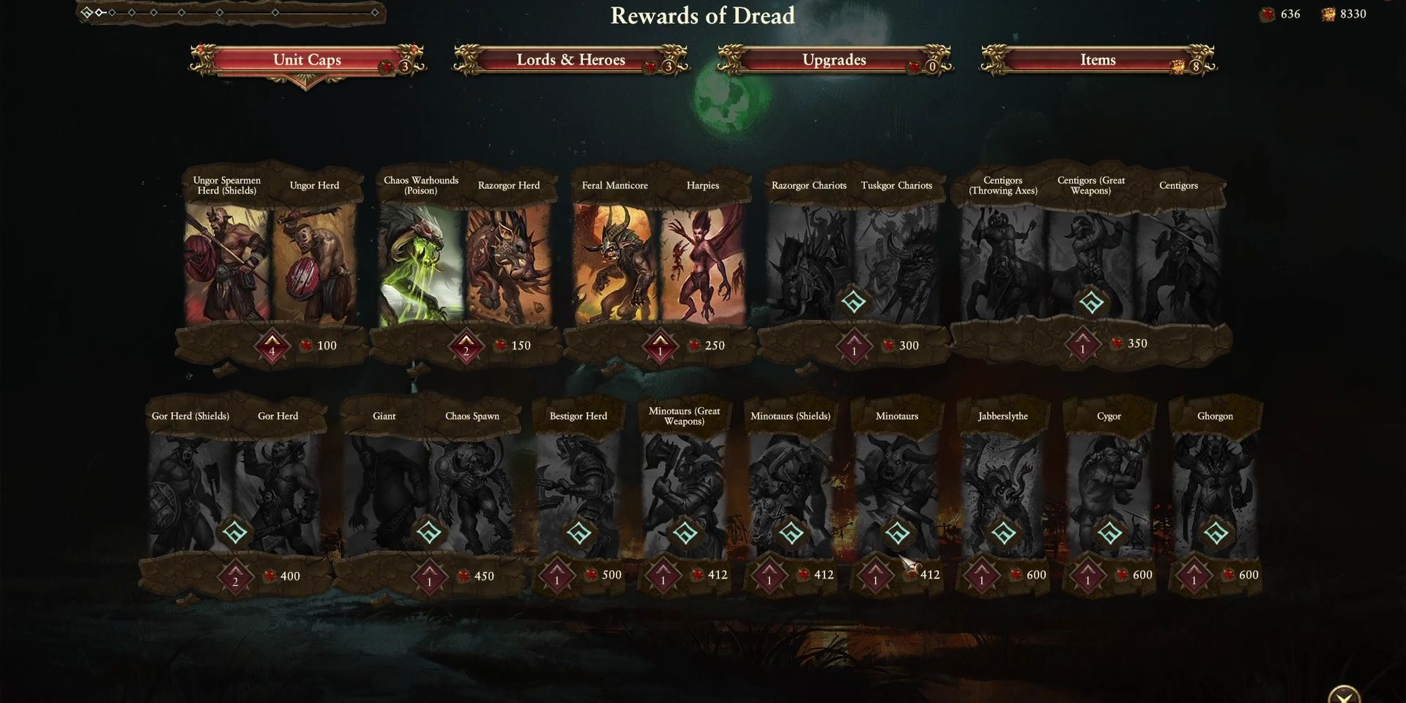 Total War: Warhammer 2 New Beastmen Rewards Of Dread Menu