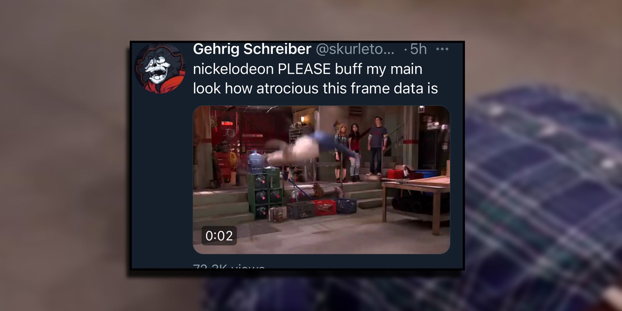 skurletonVA On Twitter Using A Frame From The Episode Of ICarly Where Gibby Falls From The Ceiling To Joke As If The Game Is Already Out And Gibby Is In It