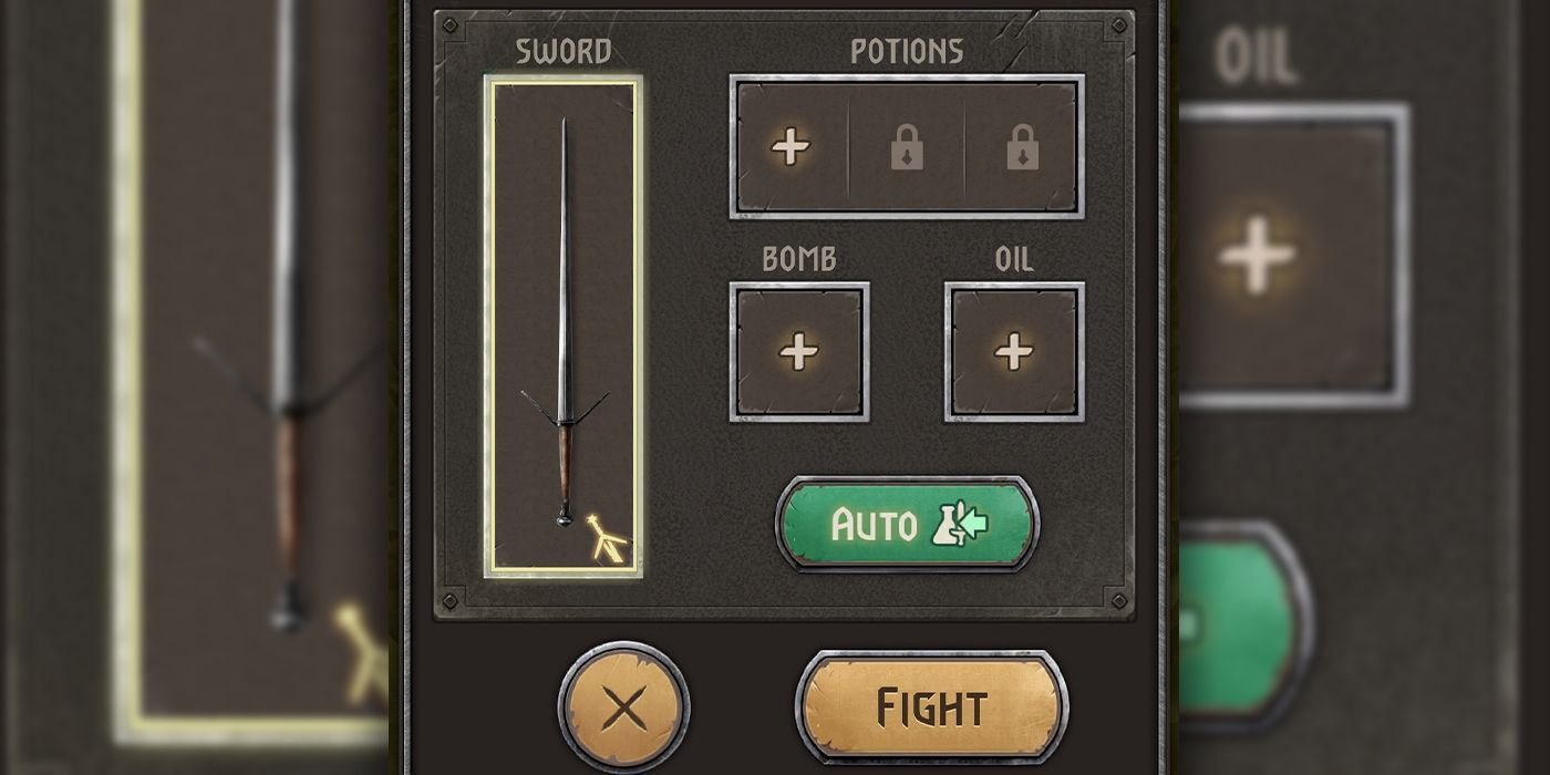 The Witcher Monster Slayer Fight Menu