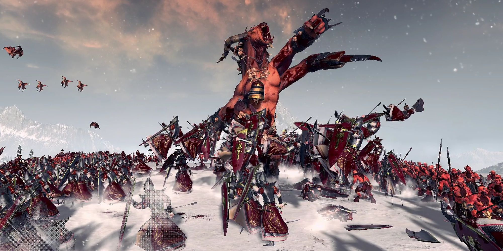 Total War: Warhammer 2 Ghorgon Flattening Dark Elves