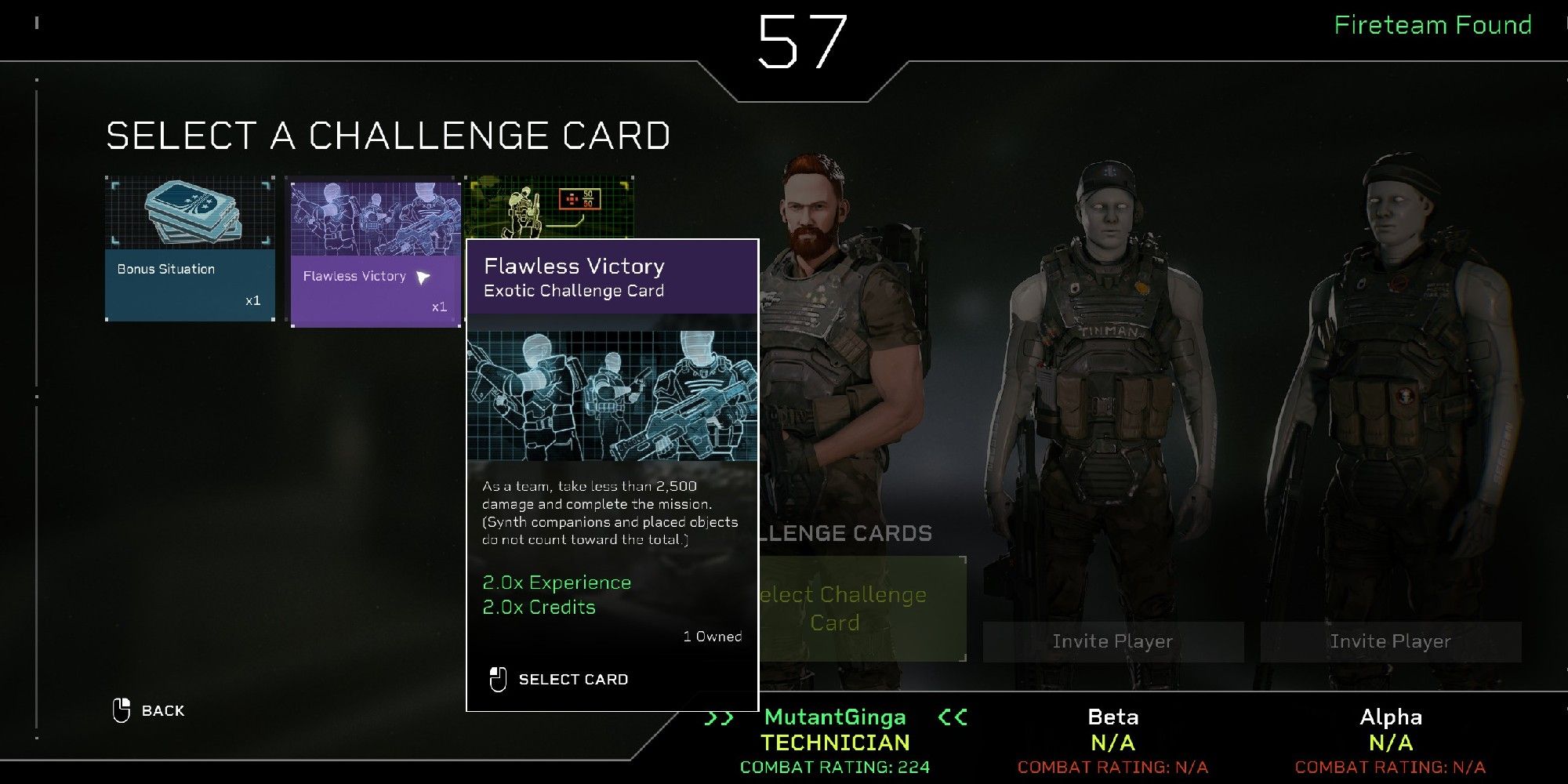 Aliens Fireteam Elite Challenge Cards