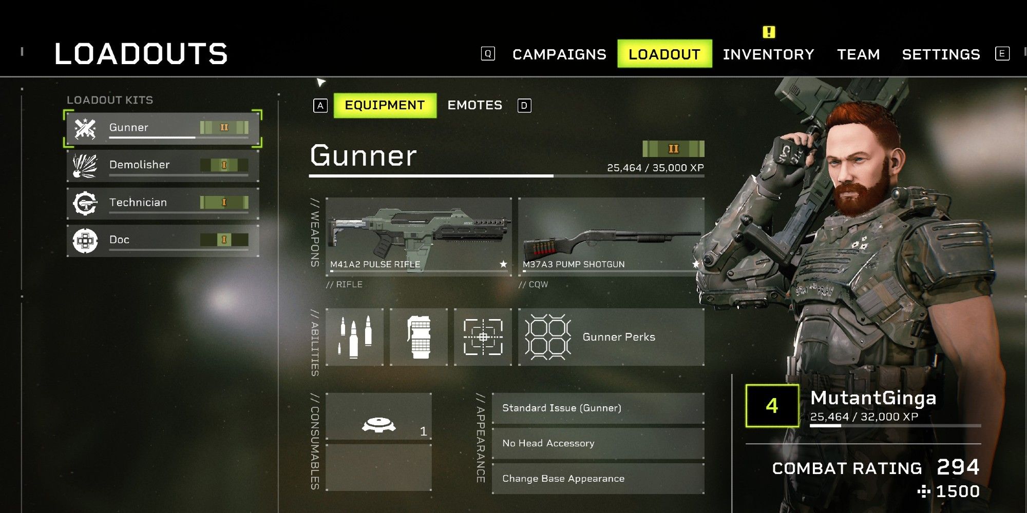 Aliens Fireteam Elite Classes