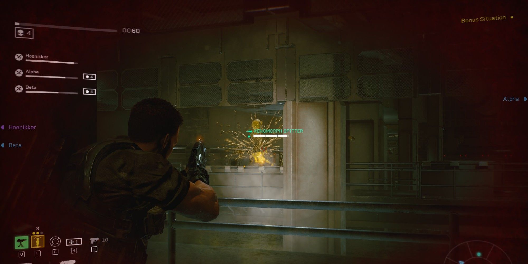 Aliens Fireteam Elite Spitter across room