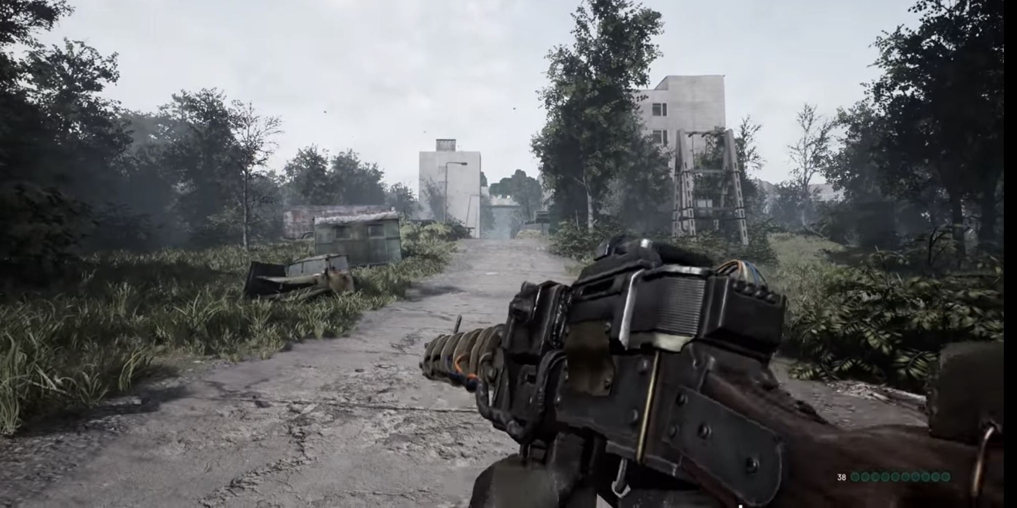 A railgun in action in Chernobylite