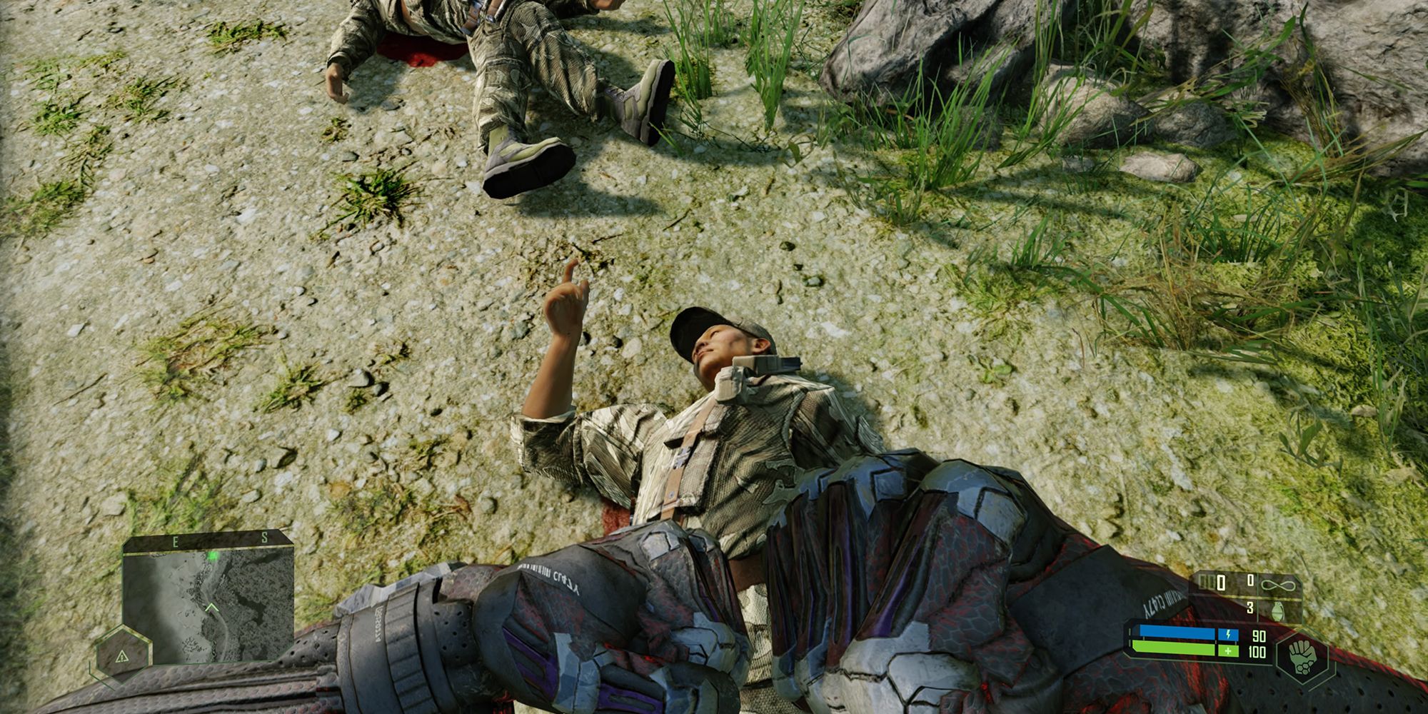 Crysis Remastered Strength Mode Fists Over Soldiers