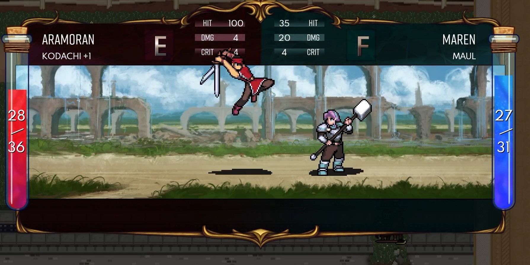 Dark Deity Landing a Blow 