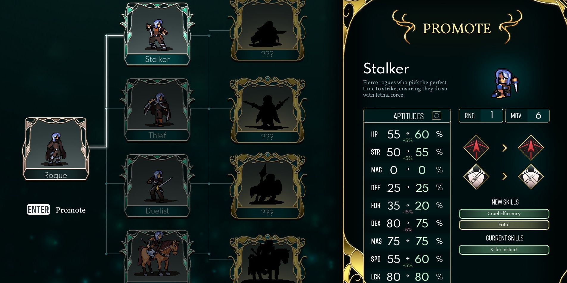 Dark Deity Promotion Screen