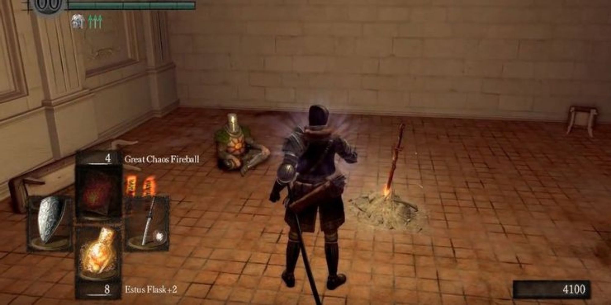 Dark Souls meeting solaire at anor londo bonfire