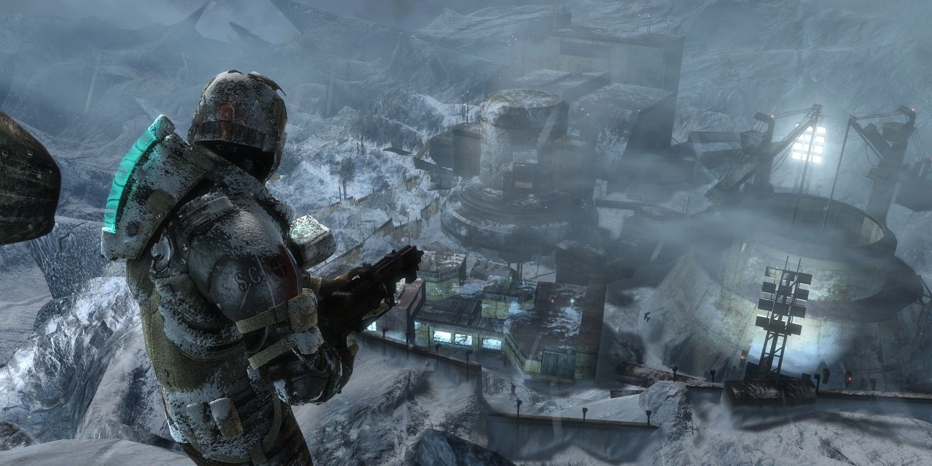 Isaac Looking Over Frozen Compound Dead Space 3