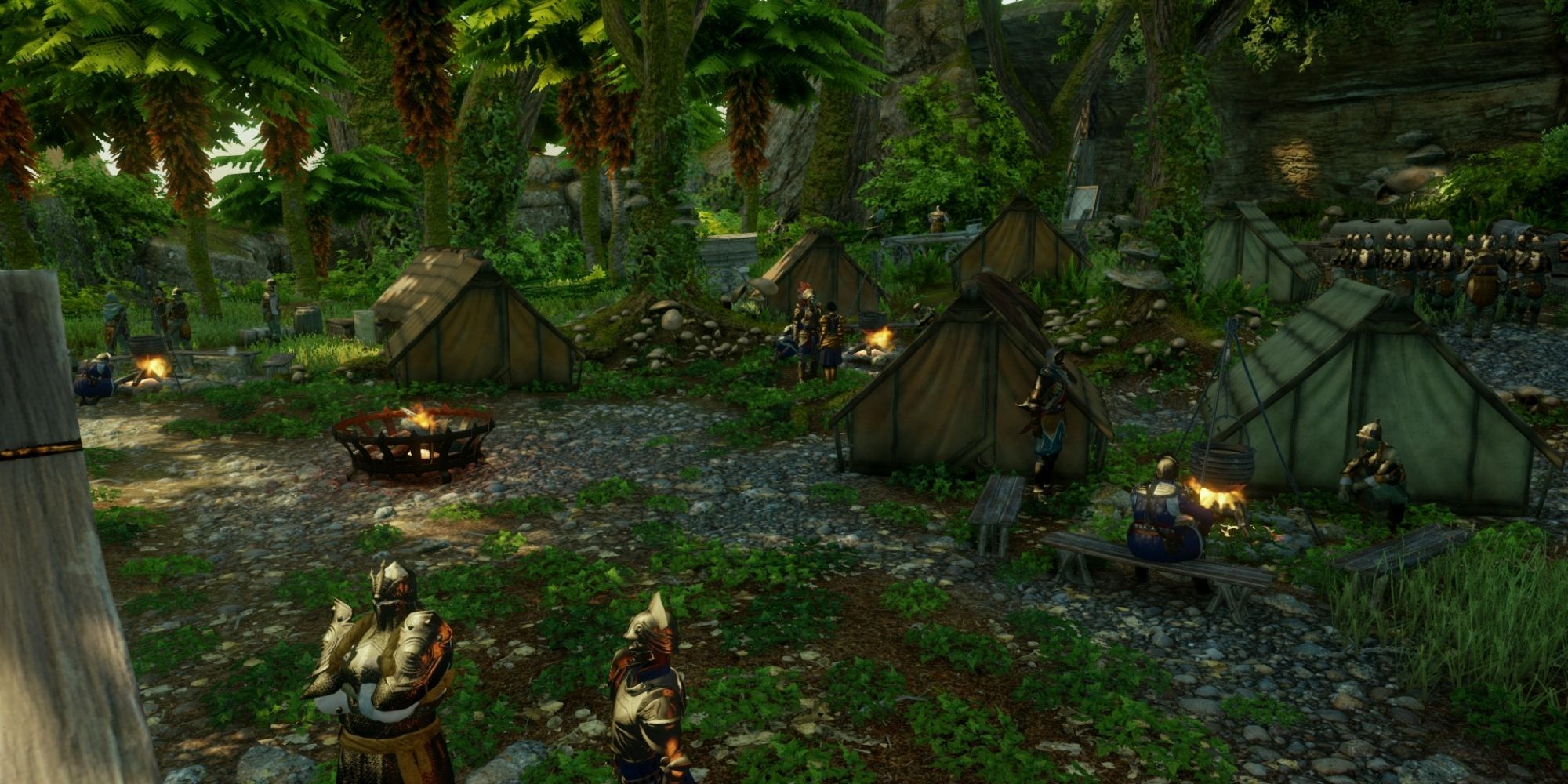 Dragon Age Inquisition - Arbor Wilds Inquisition Camp in forest
