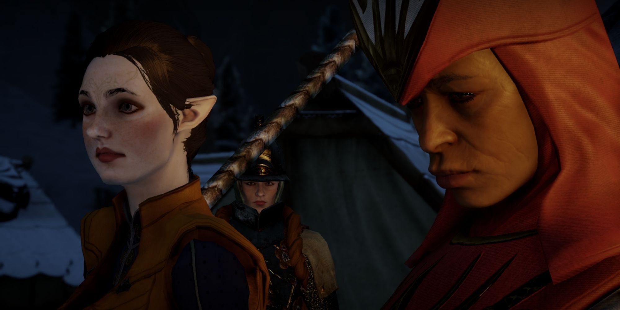 Dragon Age Inquisition - an elven Inquisitor and Mother Giselle
