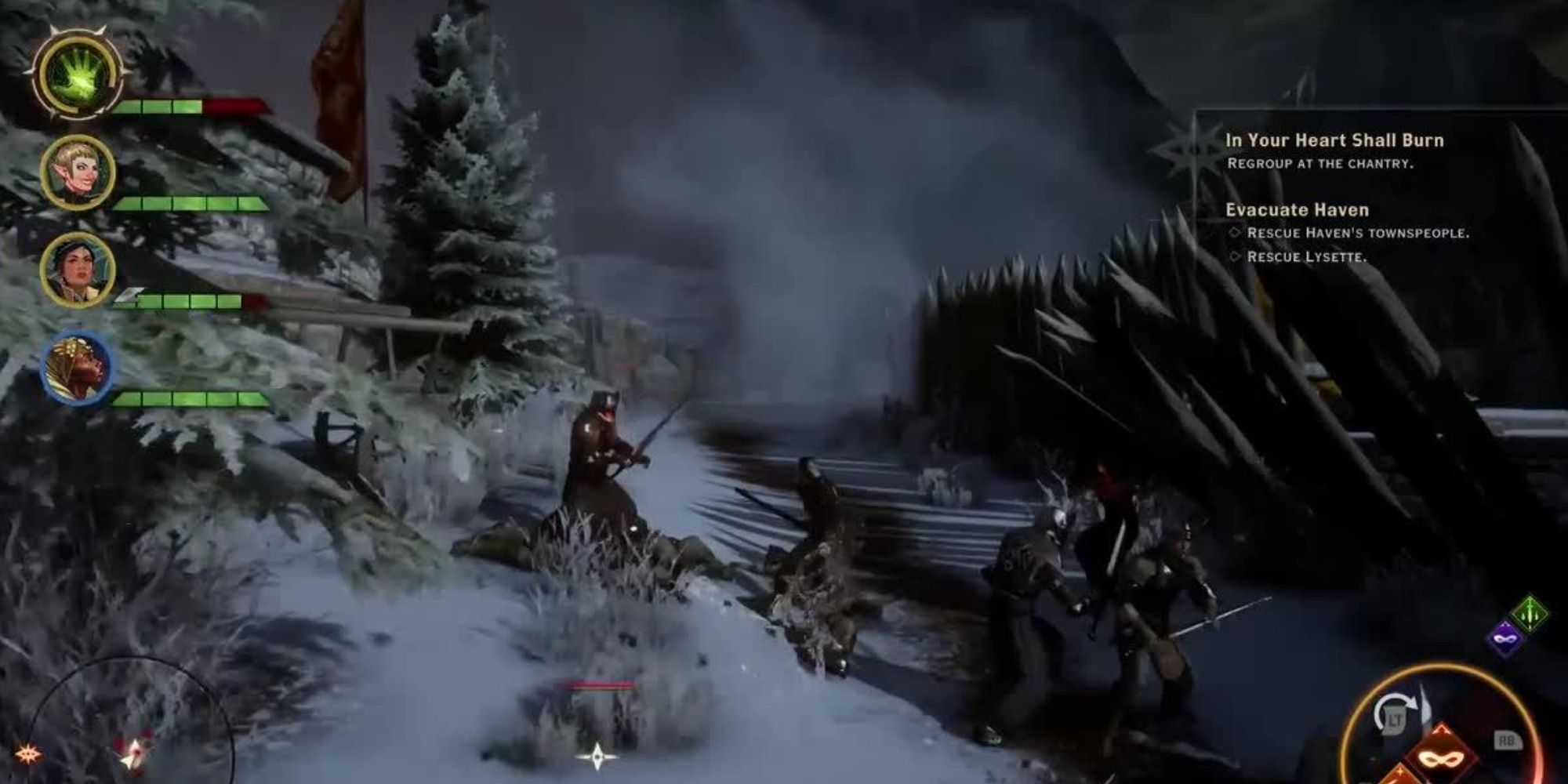 Dragon Age Inquisition - player fighting next to Lysette