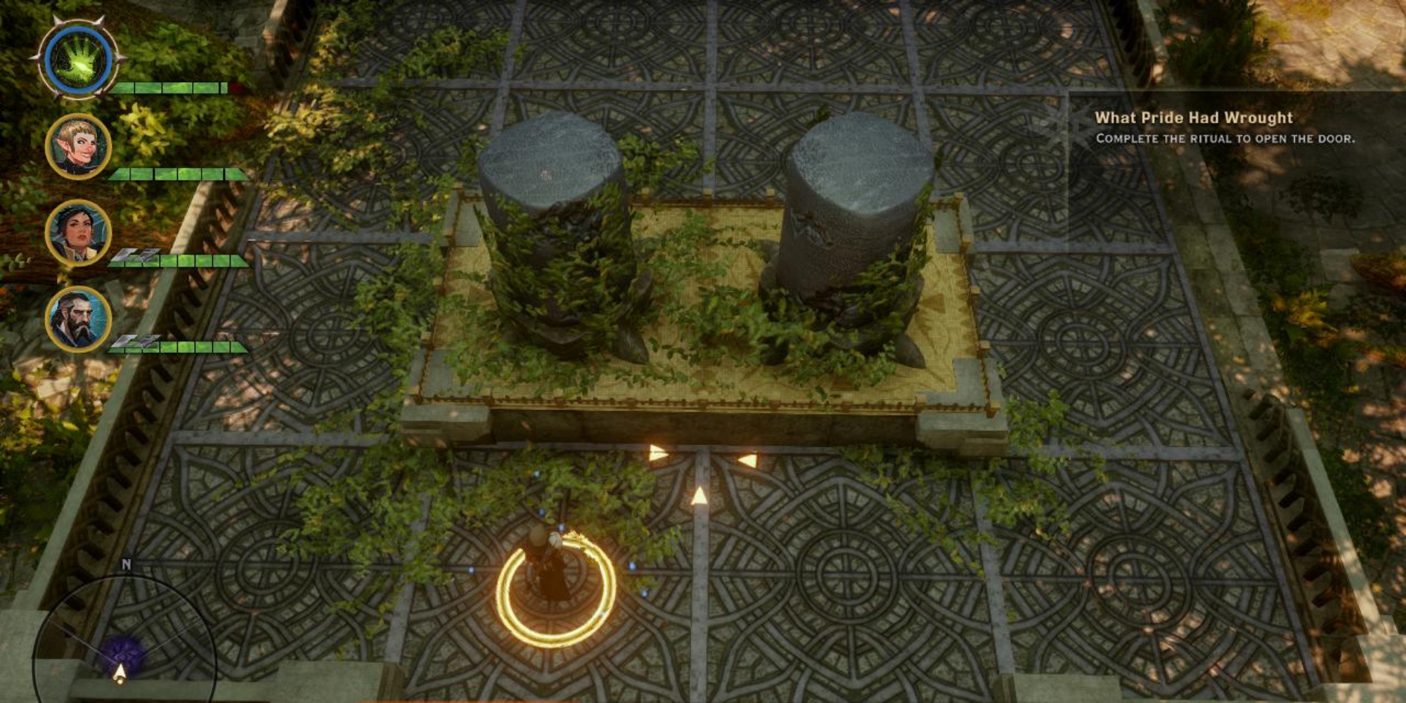 Dragon Age Inquisition - Ritual Puzzle viewed from above