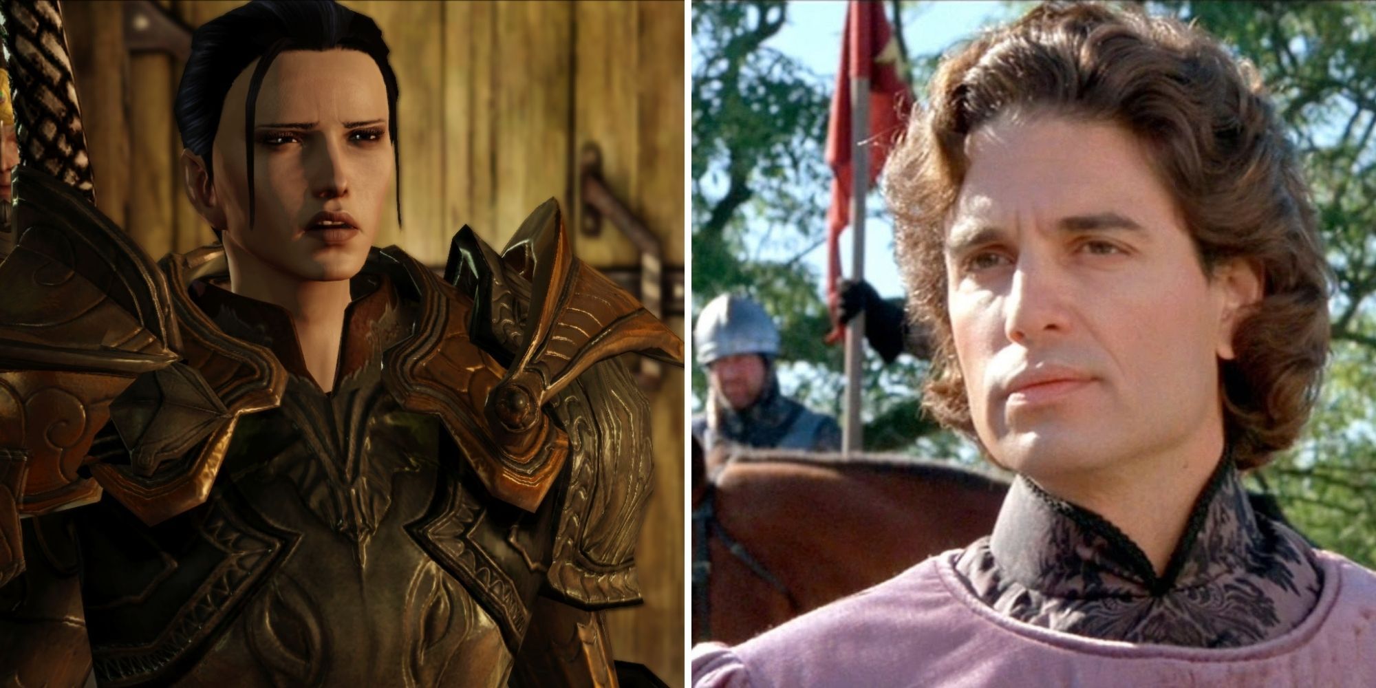 Dragon Age Origins - Ser Cauthrien (left), Prince Humperdinck from The Princess Bride (right)