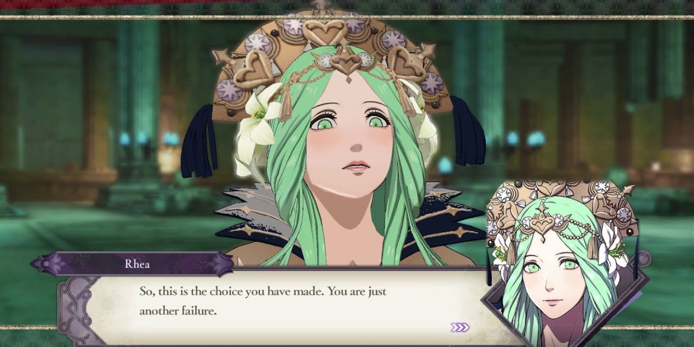 Rhea calls Byleth "another failure" after they side with Edelgard over her