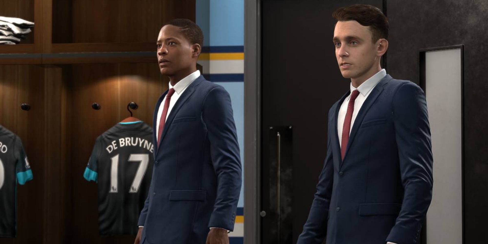 FIFA 17 The Journey Screenshot Of Alex Hunter and Gareth Walker