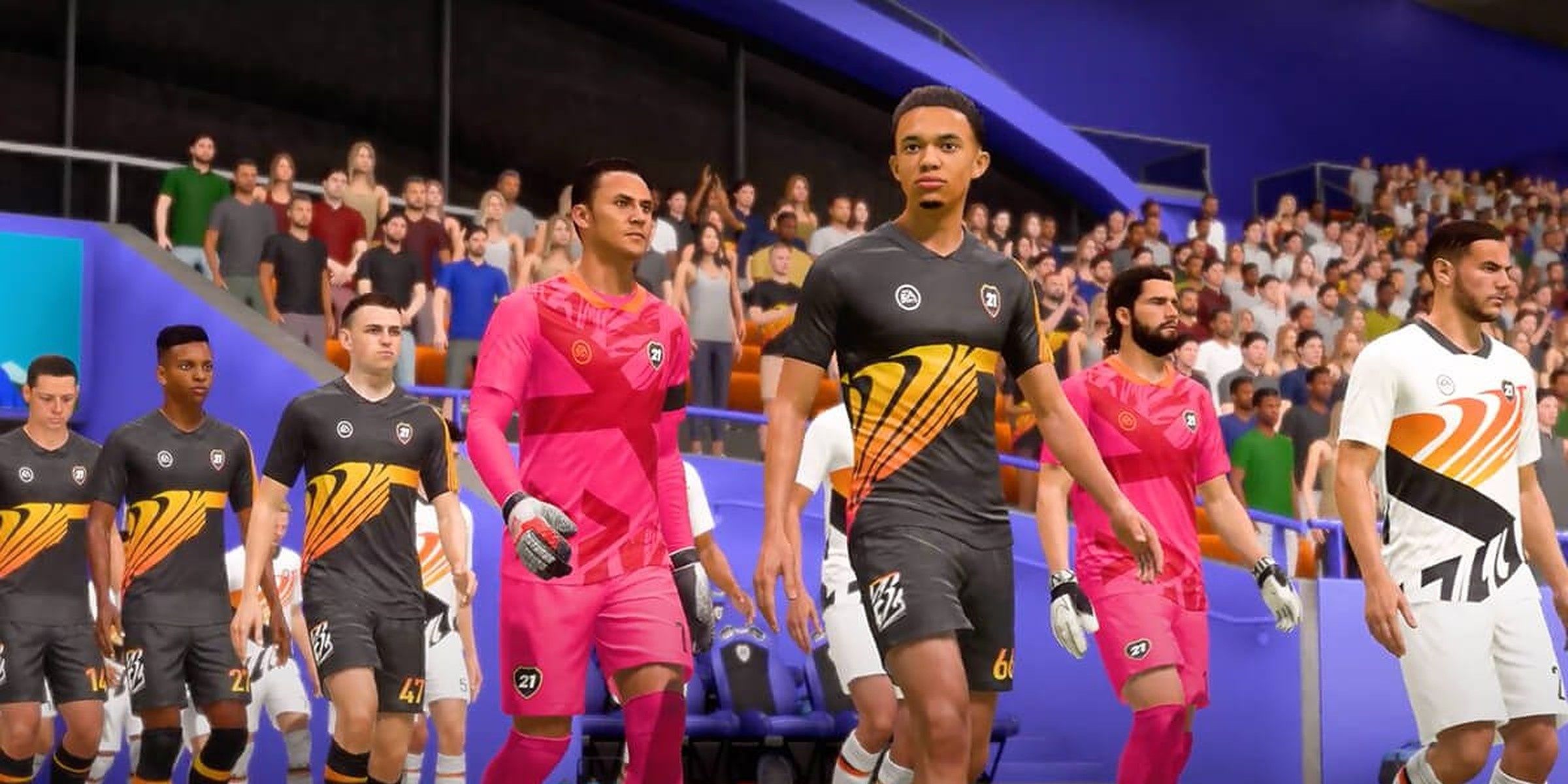 FIFA 21 Teams walking out of the tunnel