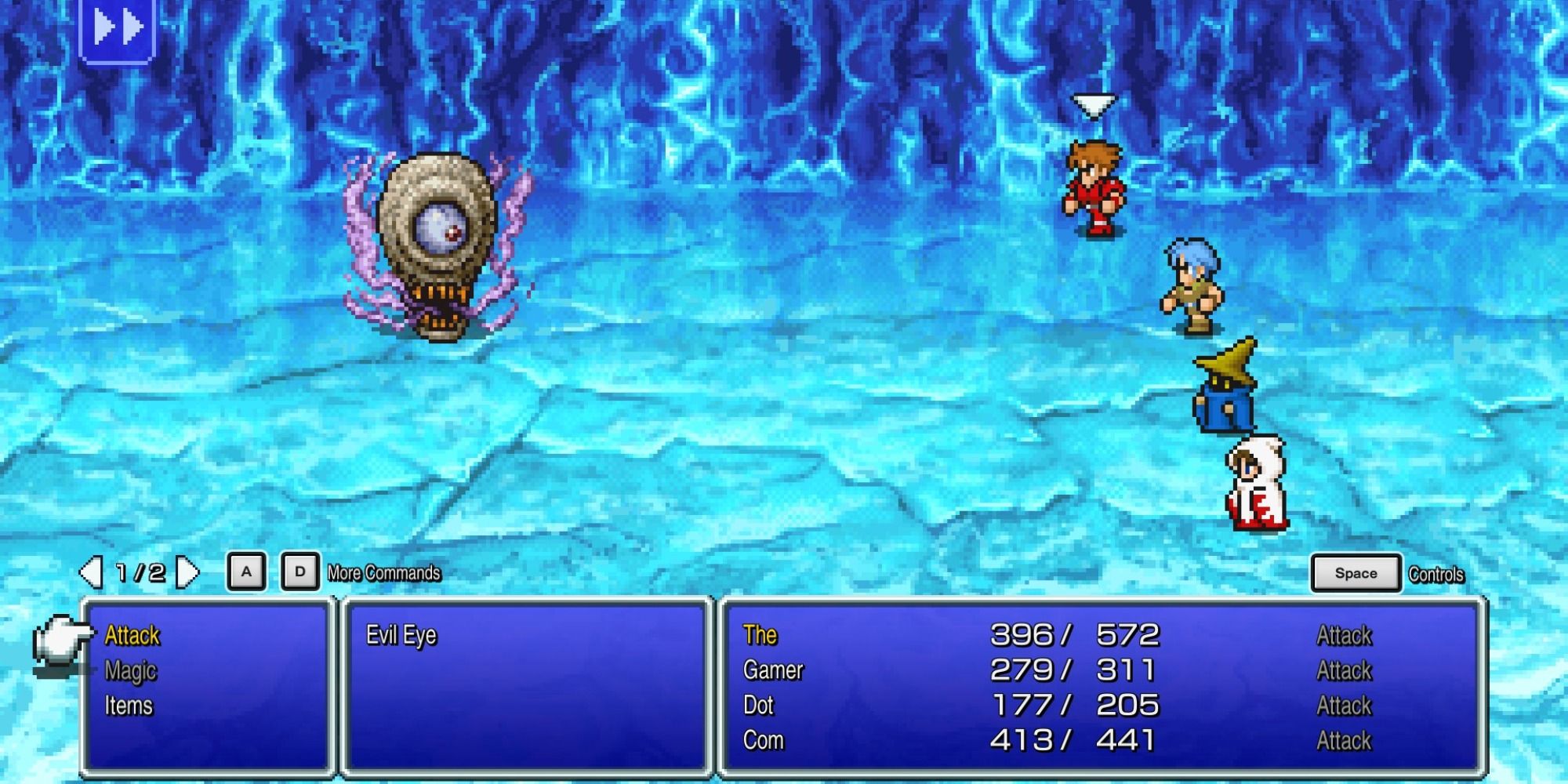Final Fantasy Pixel Remaster Evil Eye Fight
