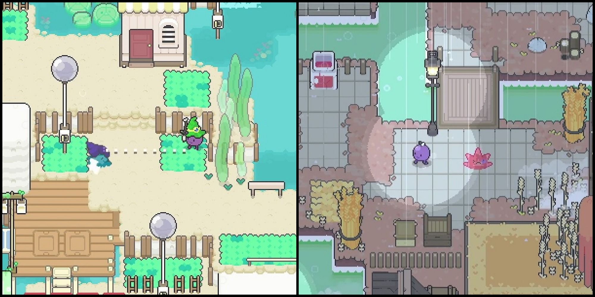 Garden Story Split Image Concord Fights A Blue And Red Ooze