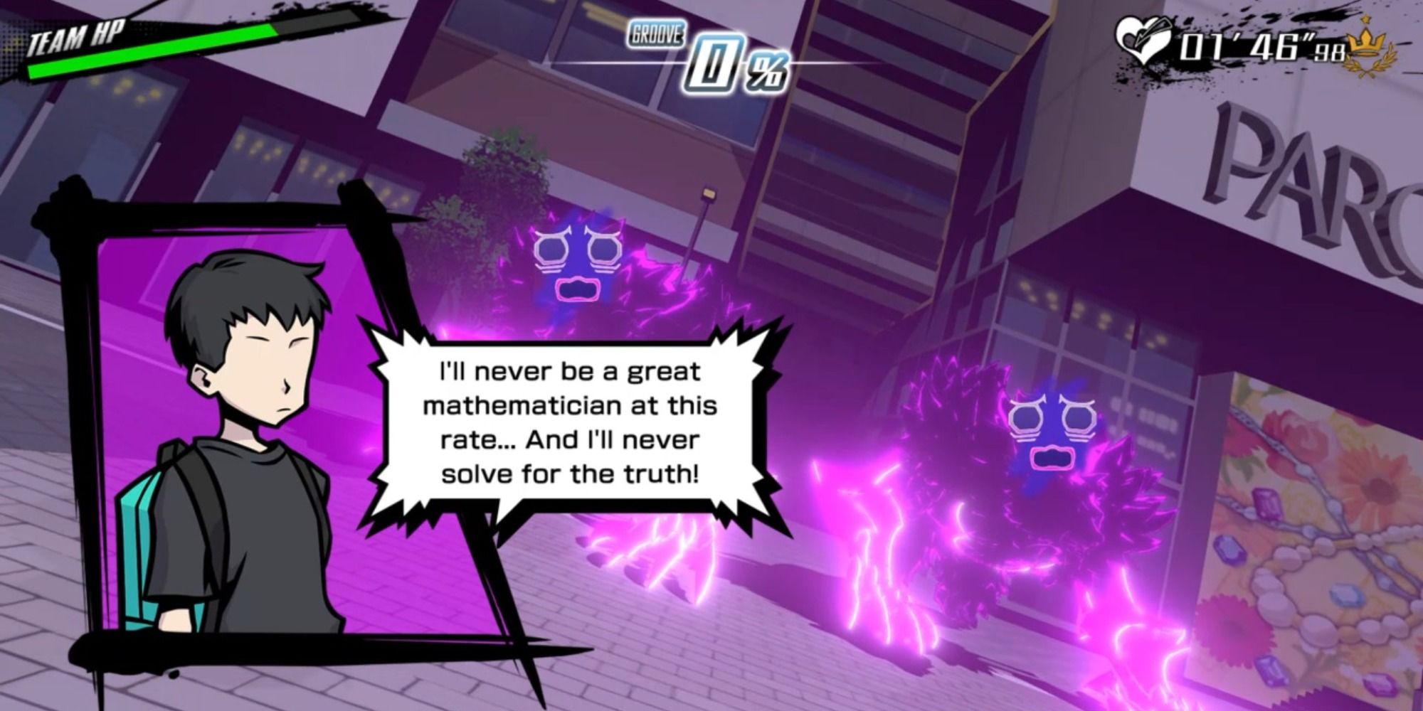 Yusei's cognition invaded by Noise in Neo: The World Ends With You