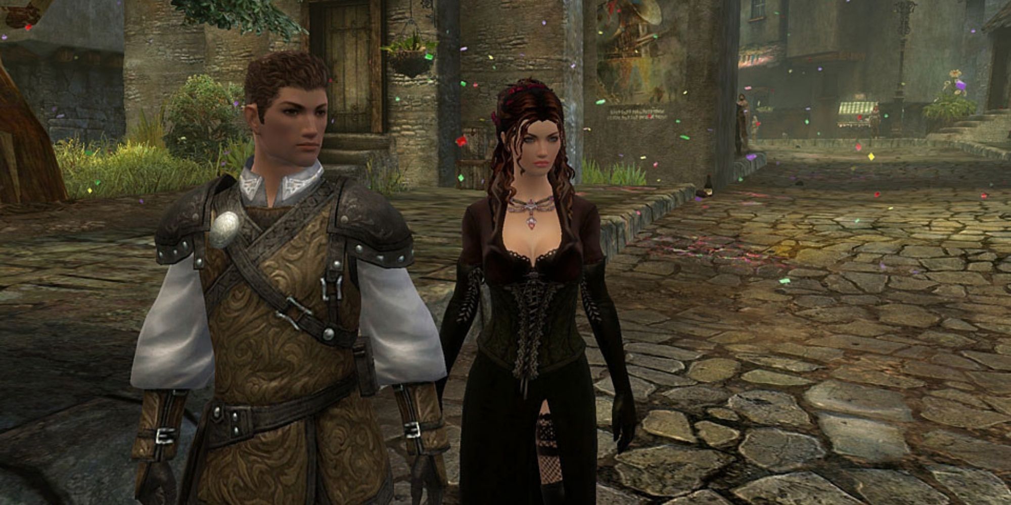 Guild Wars 2 Human - male and female human standing in Divinity's Reach