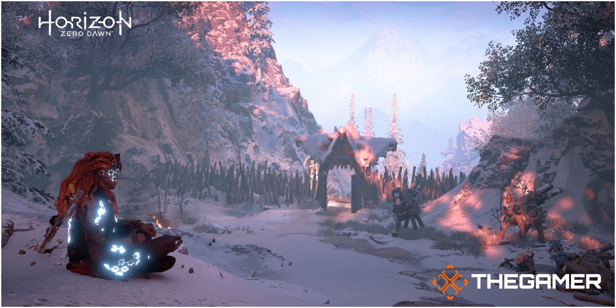 Horizon Zero Dawn Aloy Sitting Down At Her Old Home
