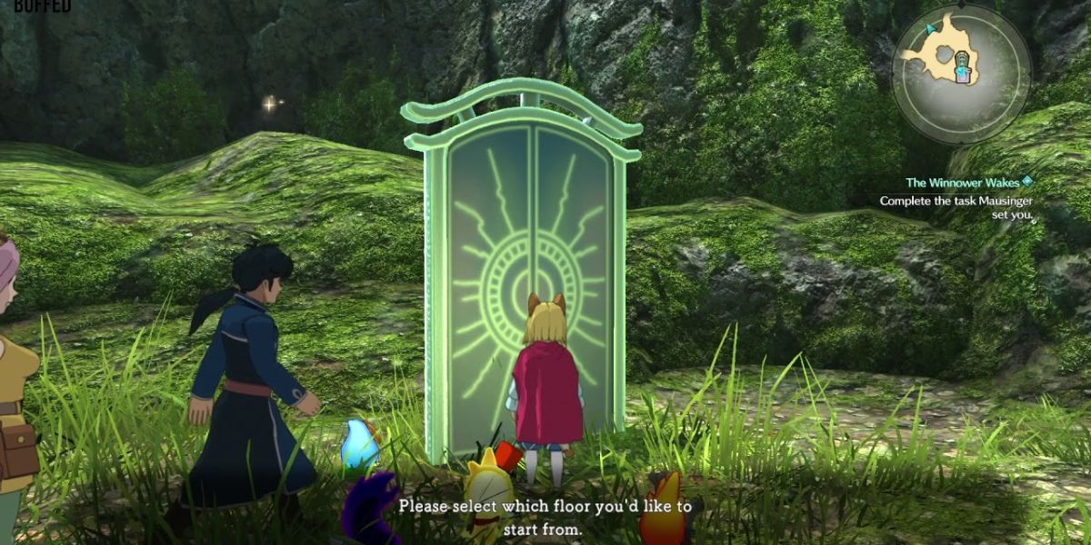 Evan prepares to journey through a dreamer door in Ni No Kuni 2