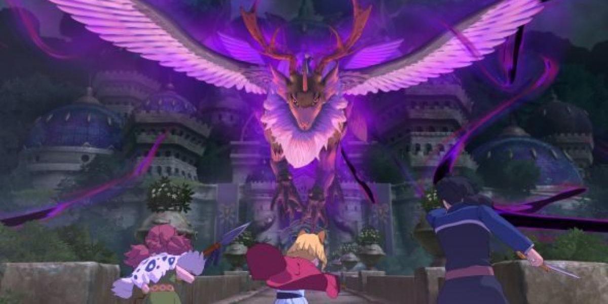 The team faces a Tainted Monster in Ni No Kuni 2