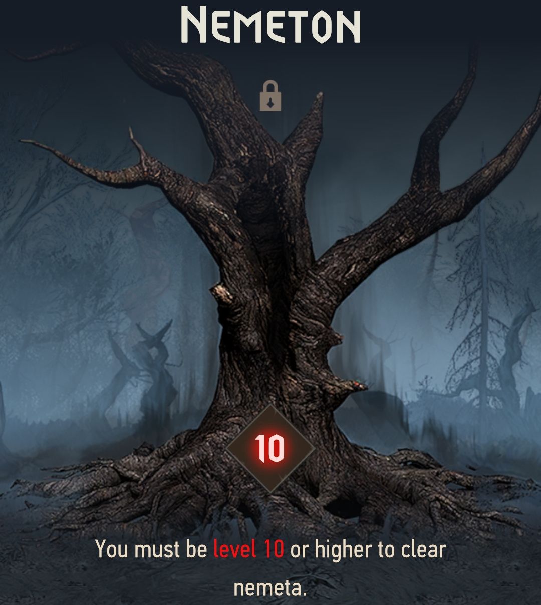 Nemeton-level-ten-unlock-locked-The-Witcher-Monster-Slayer