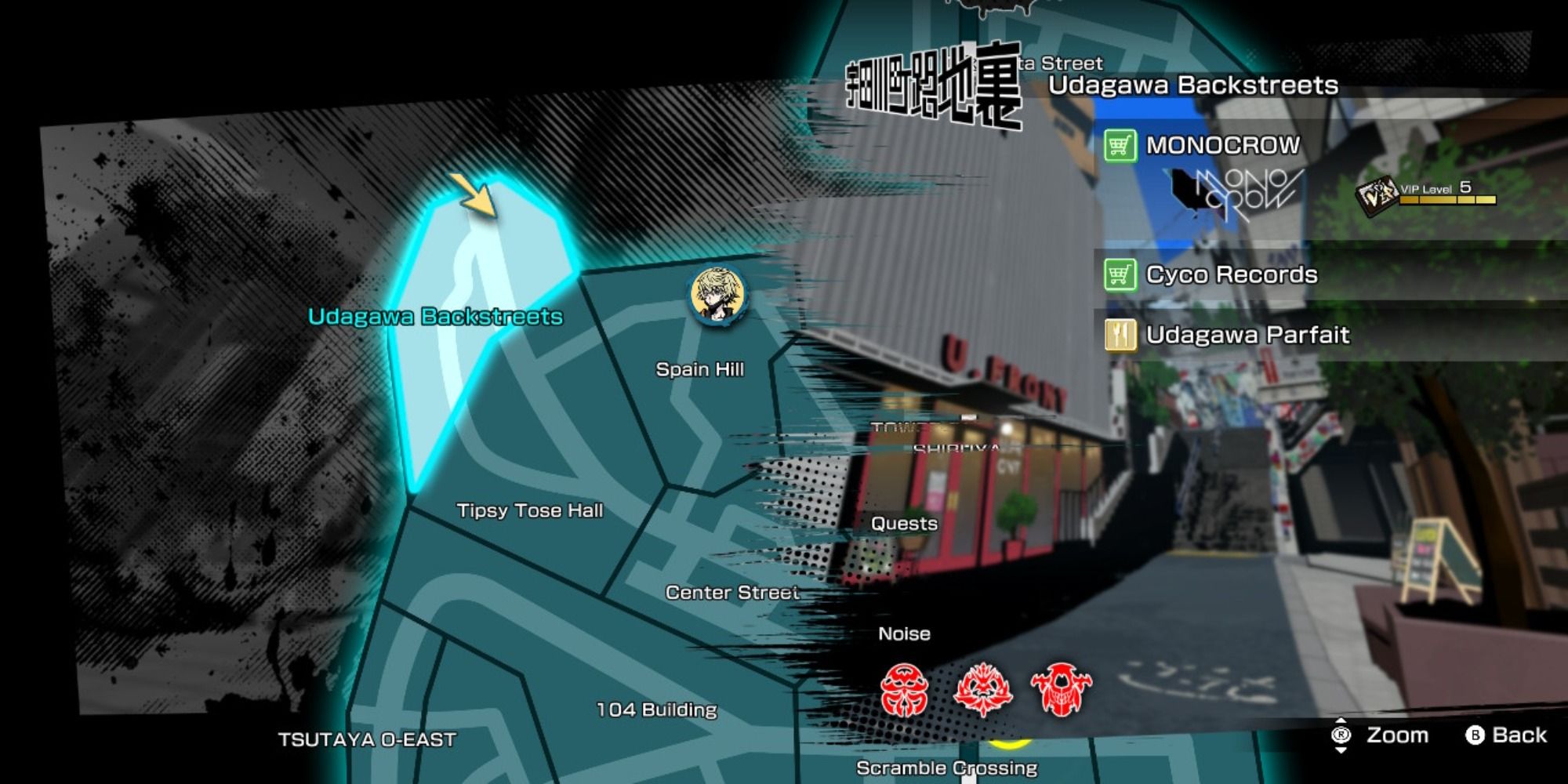 Neo The World Ends With You Udagawa Backstreets Map