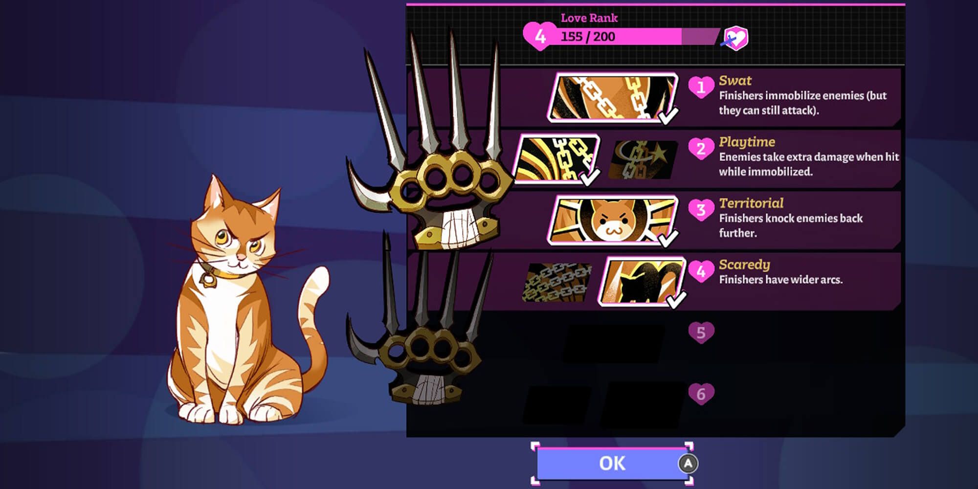 Pocket's Combo List Based On The Current Love Level