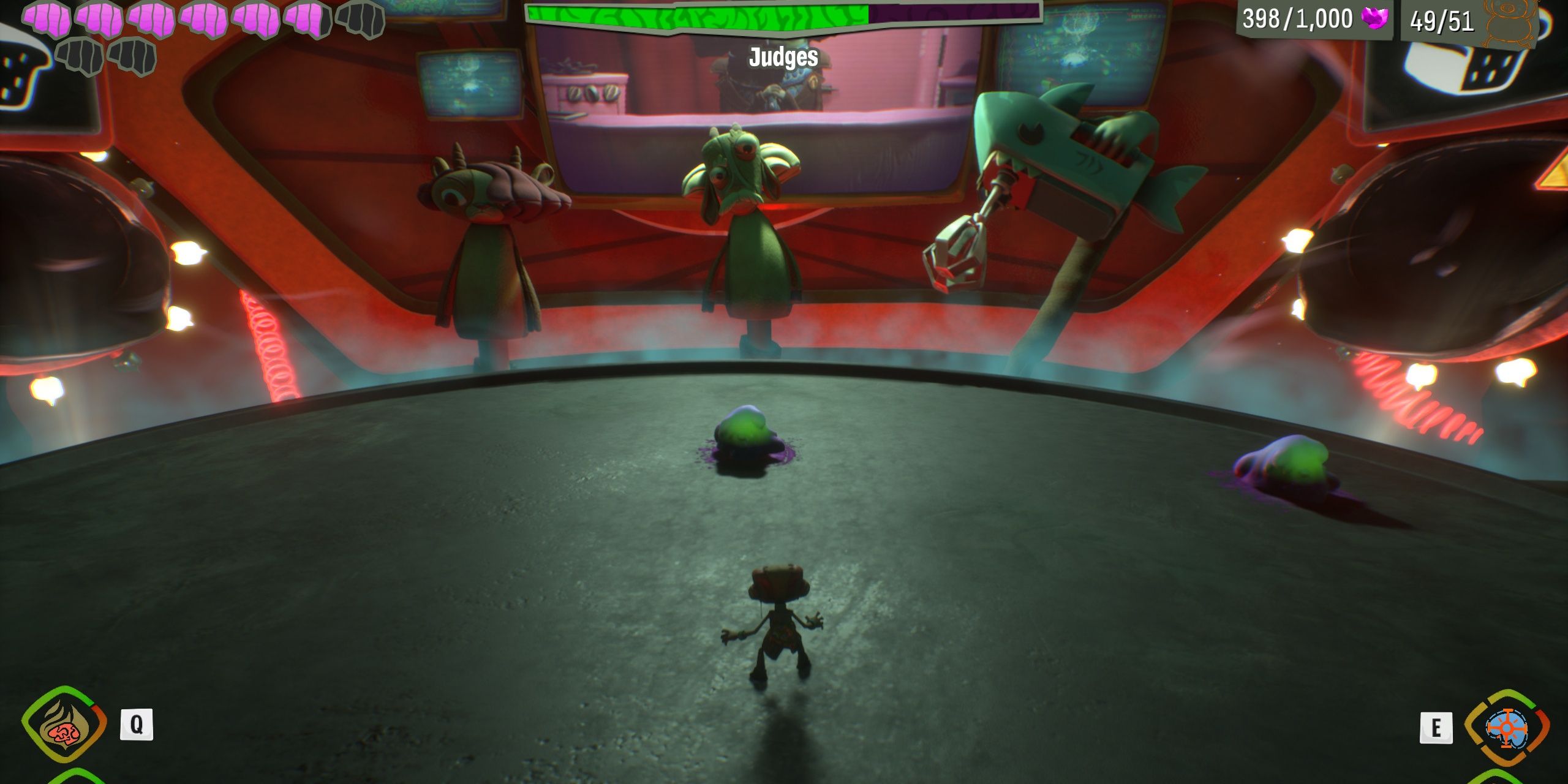 Gluttonous Goats boss fight in Psychonauts 2