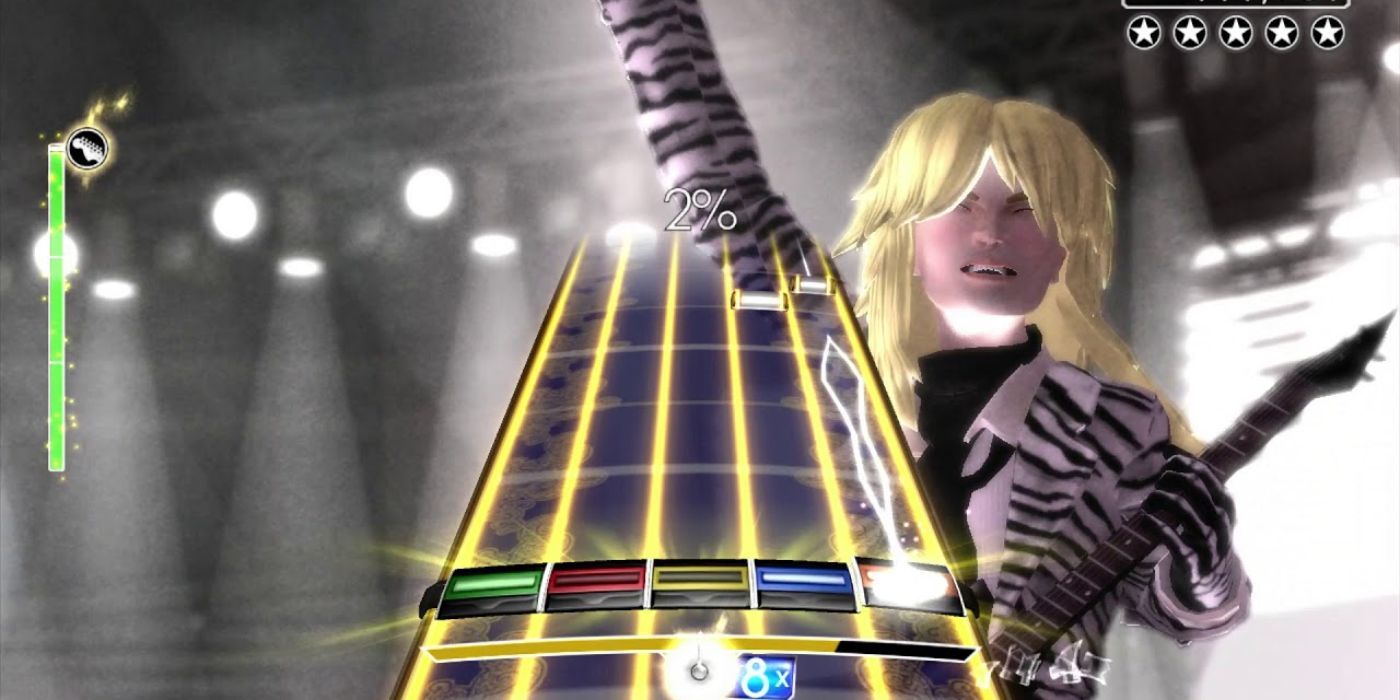 The guitarist plays their hearts out of Run To The Hills