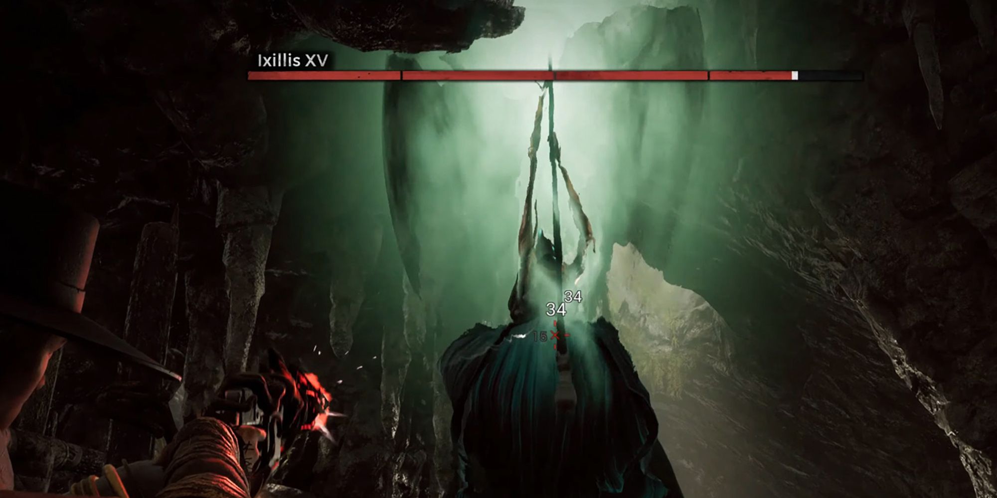 Remnant From The Ashes - Ixillis Lifting Up Its Weapon To Summon The Spectral Orbs