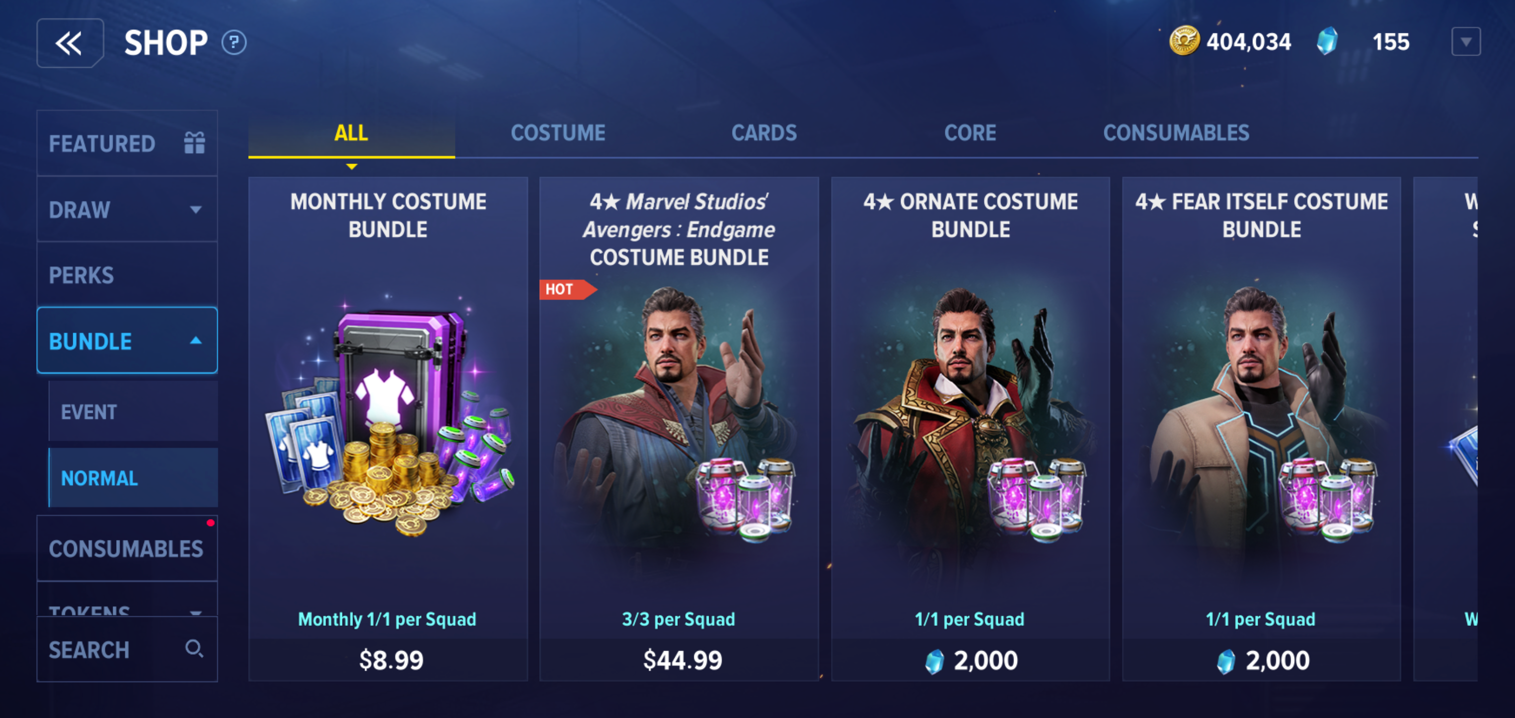 Marvel Future Revolution Store
