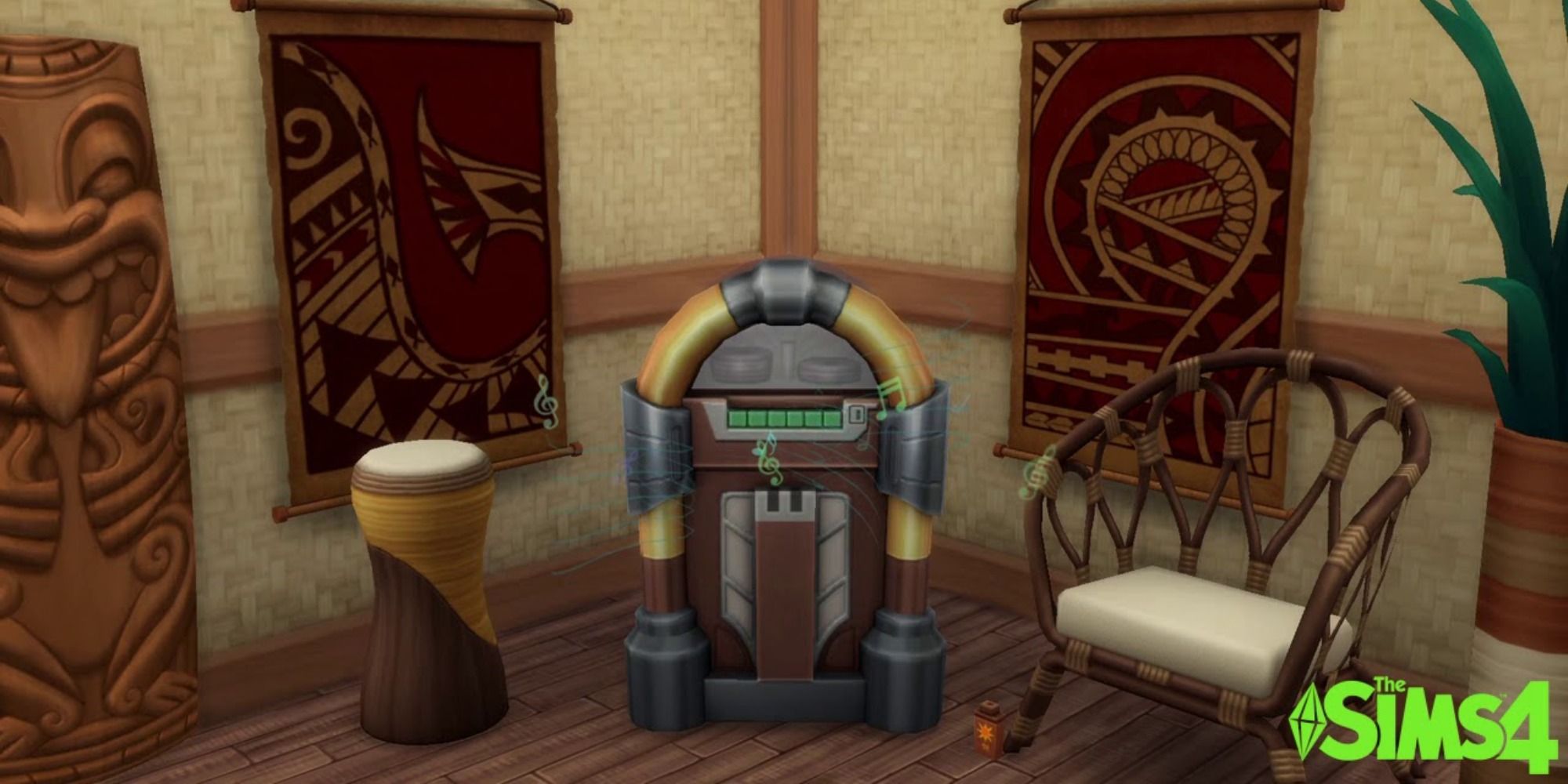 Sims 4 radio box in corner of room