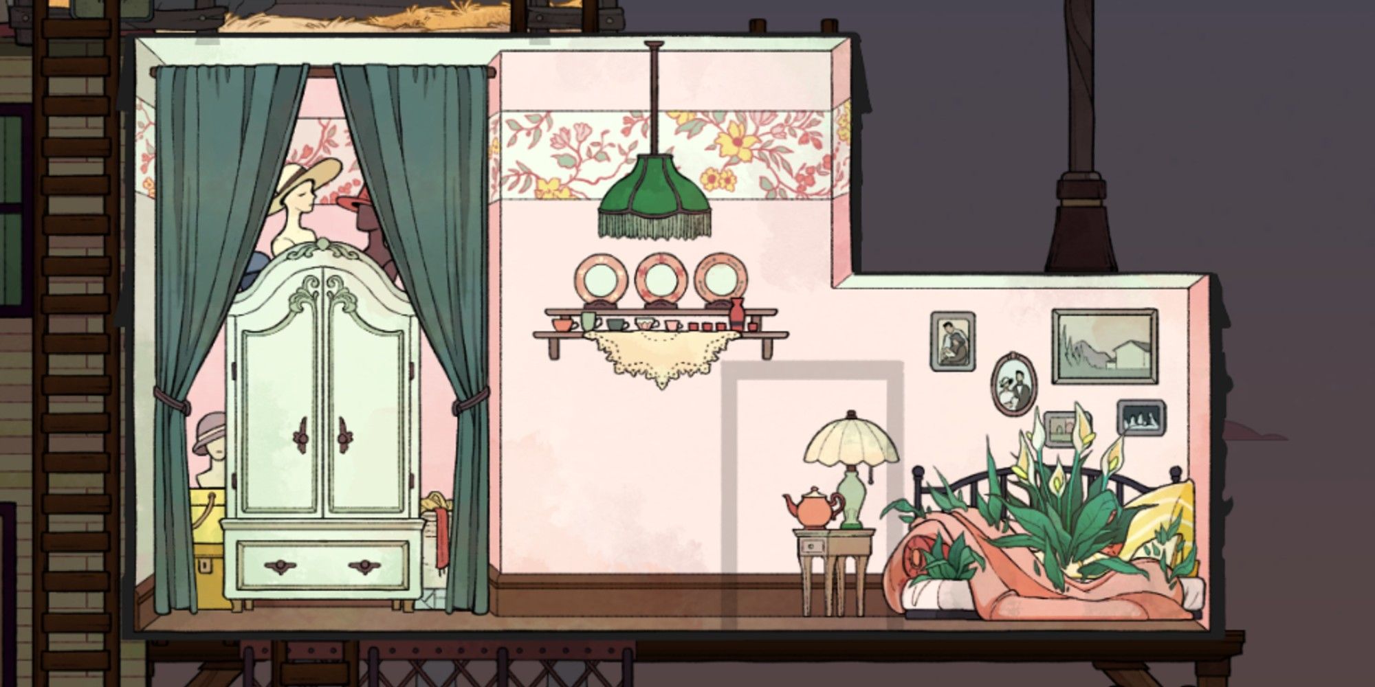 inside view of alices house after she goes through the everdoor