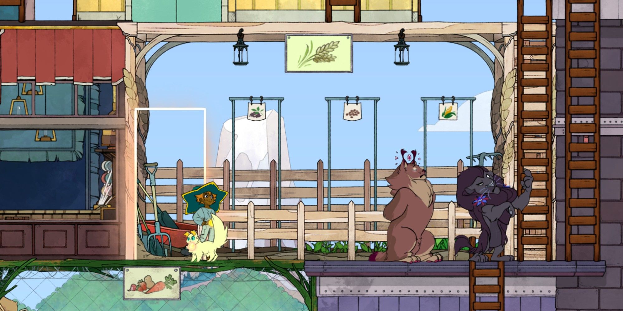 stella standing next to fields on ship