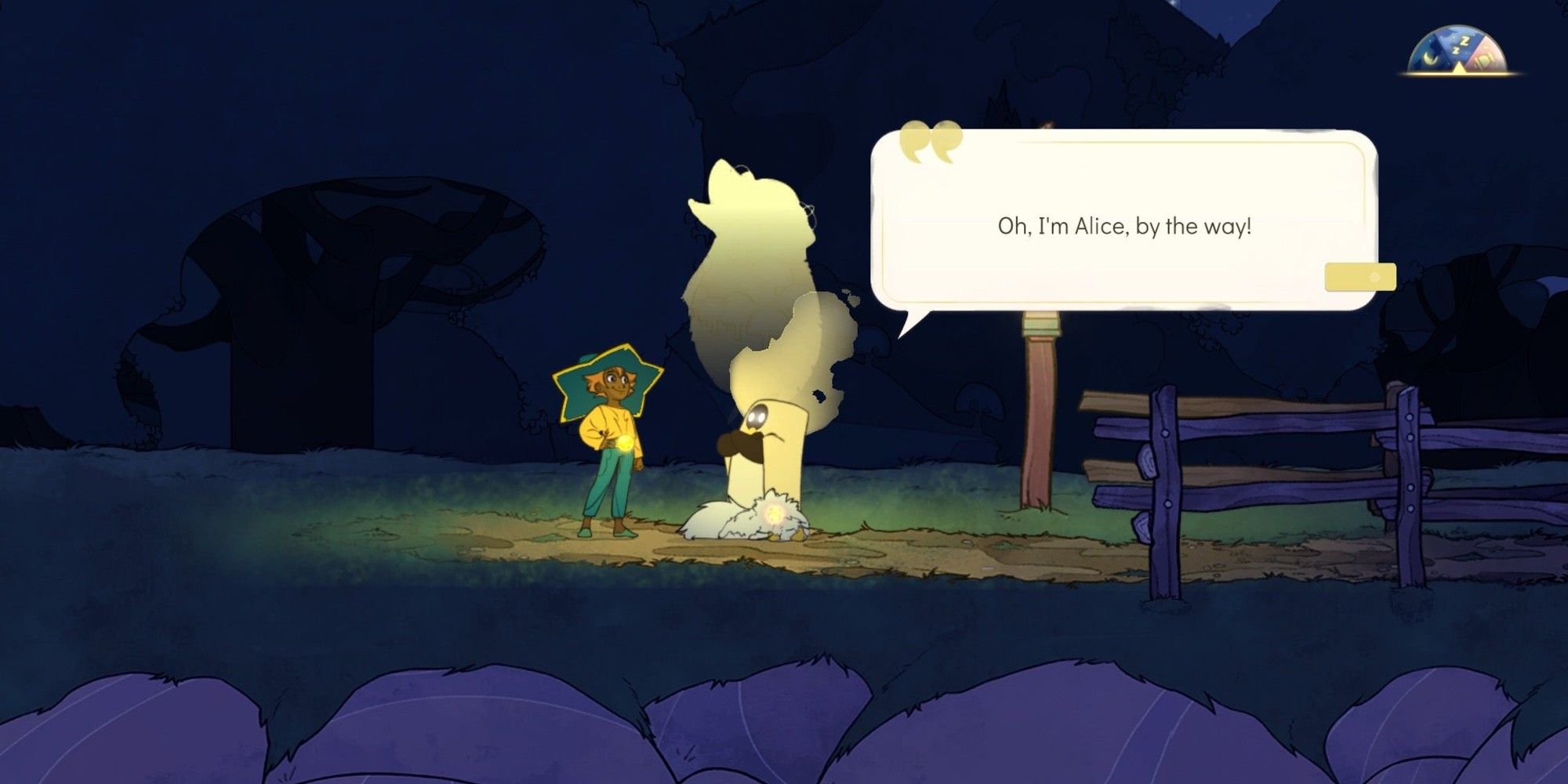 stella talking to alice for the first time