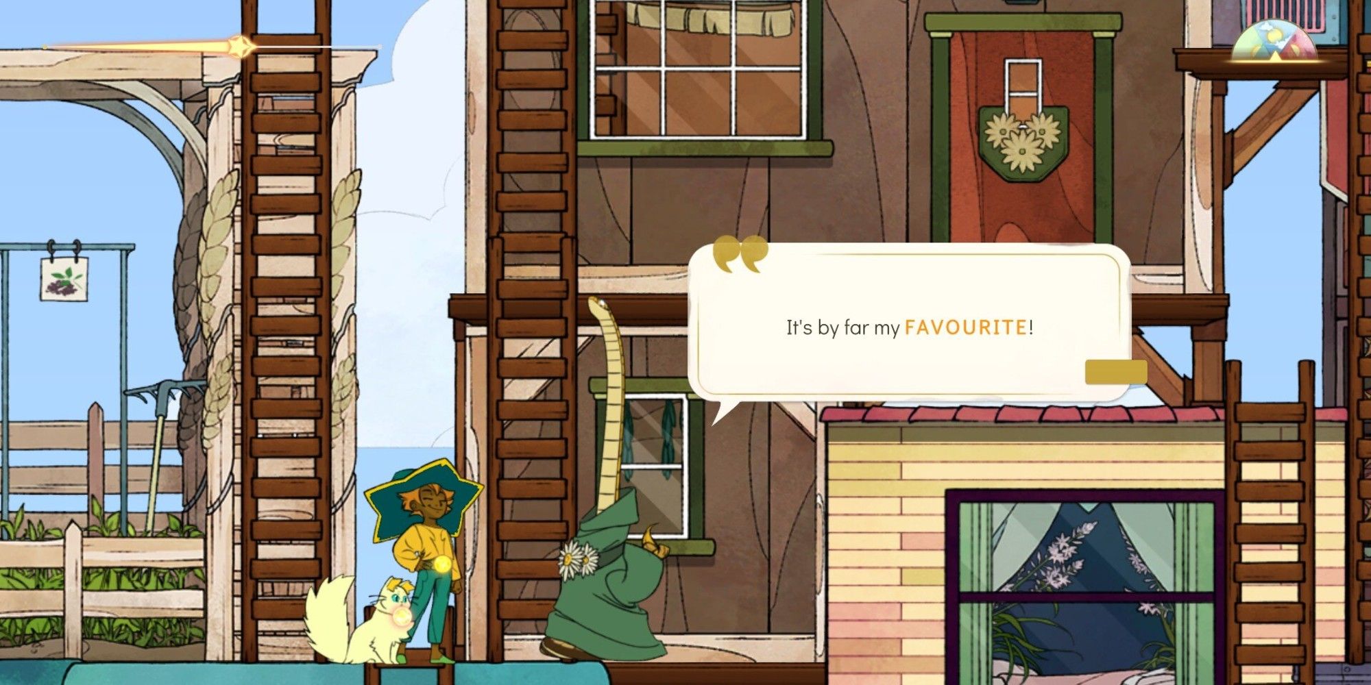 stella talking to summer in front of her house