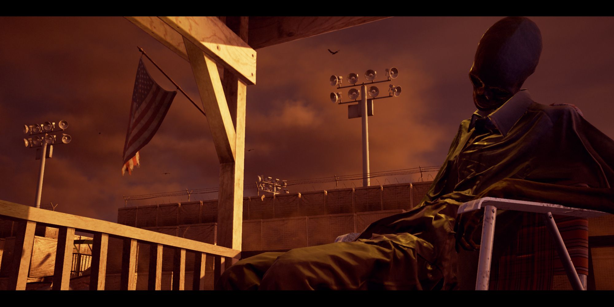 State of Decay 2 camp opsrey cinematic skeleton sitting