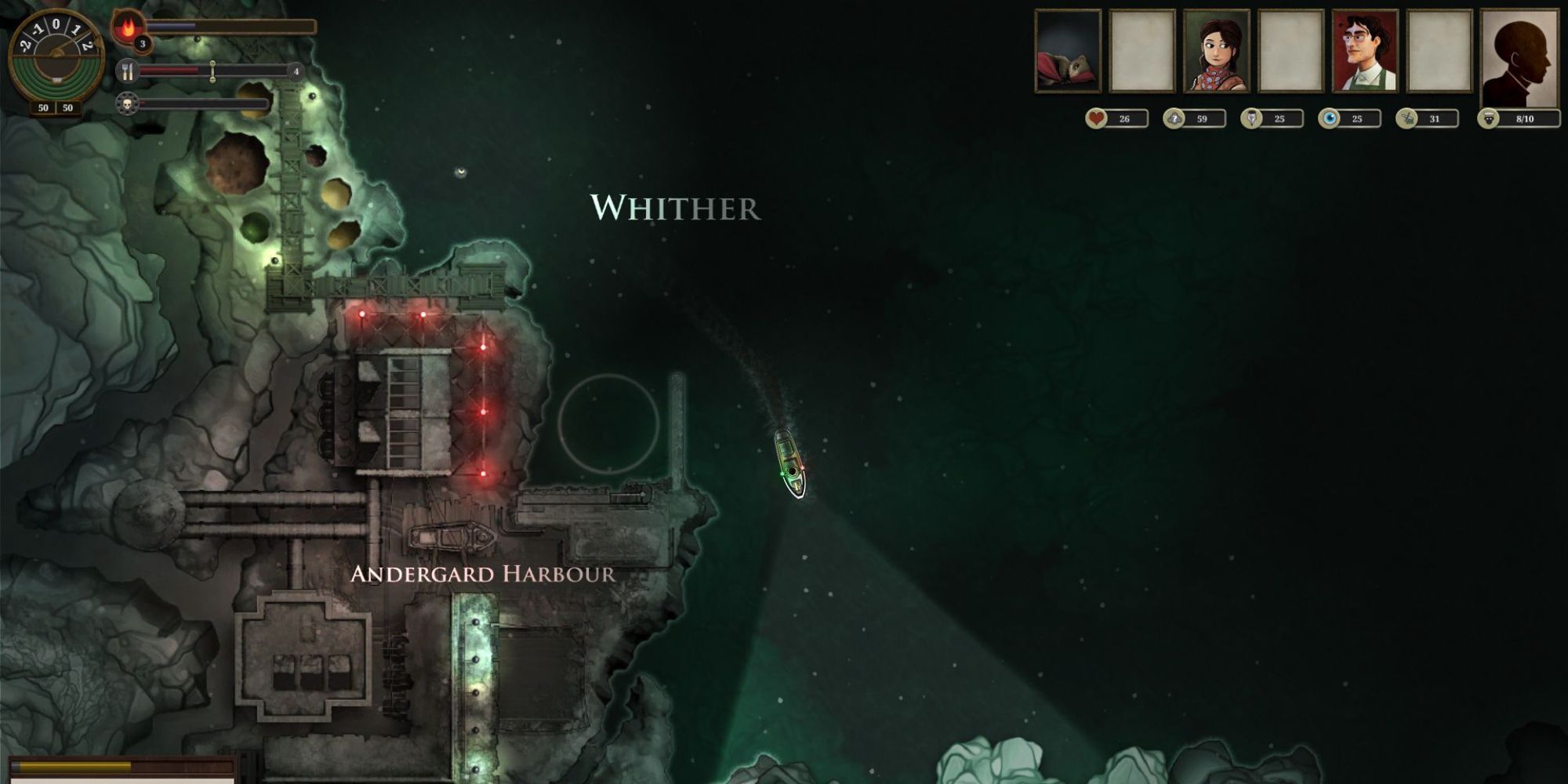 Sunless Sea andergard harbour