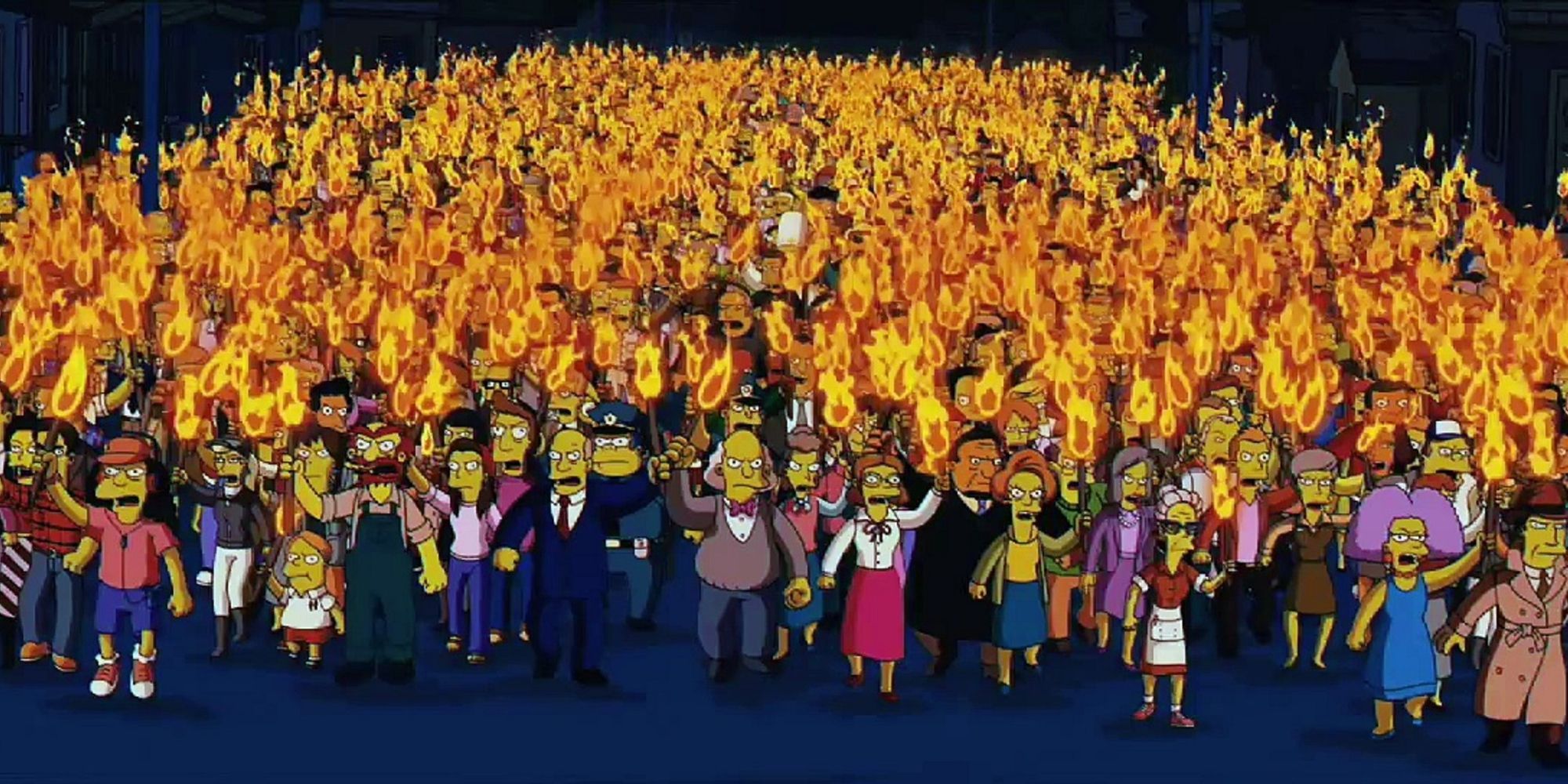 The Simpsons Movie - Angry Mob scene