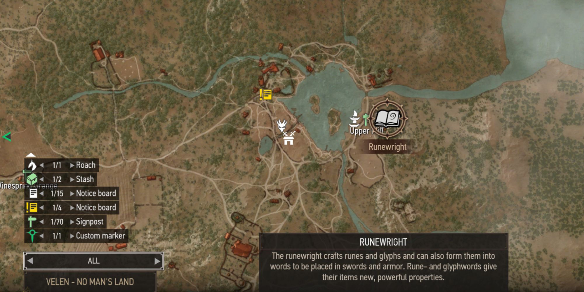 The Witcher 3 Screenshot Of Runewright Map Location